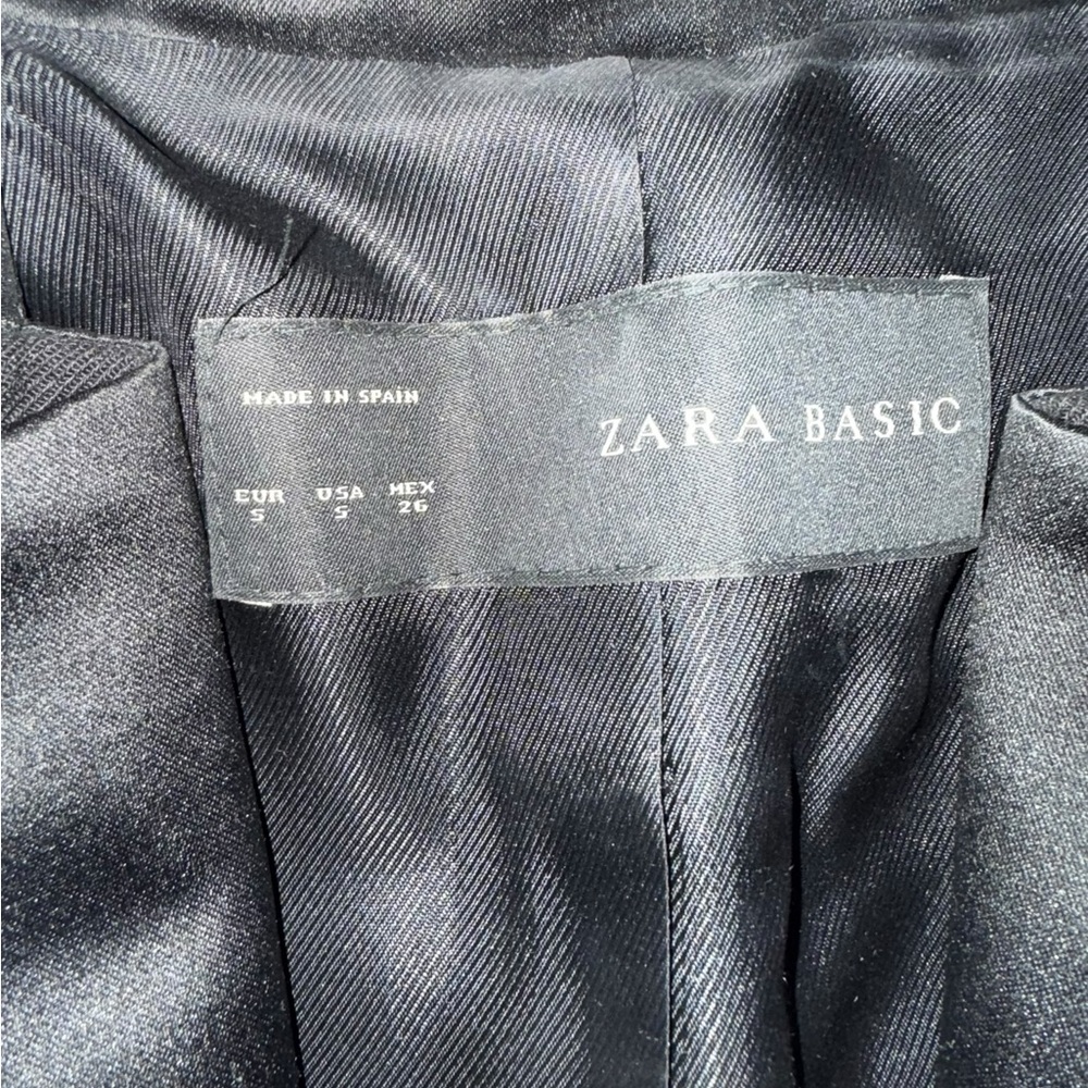 Zara Basic Classic Black Blazer Size Small - Picture 6 of 7